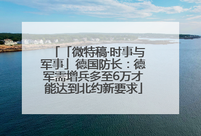 「微特稿·时事与军事」德国防长：德军需增兵多至6万才能达到北约新要求