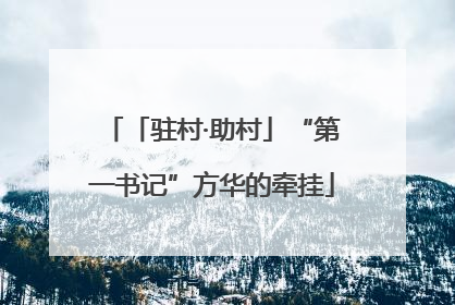 「驻村·助村」“第一书记”方华的牵挂