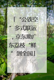“公铁空”多式联运，京东助广东荔枝“鲜”到全国