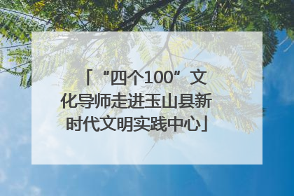“四个100”文化导师走进玉山县新时代文明实践中心