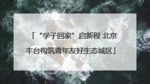 “学子回家”启新程 北京丰台构筑青年友好生态城区