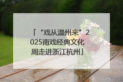 “戏从温州来”2025南戏经典文化周走进浙江杭州