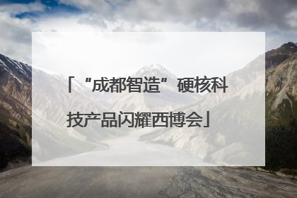 “成都智造”硬核科技产品闪耀西博会