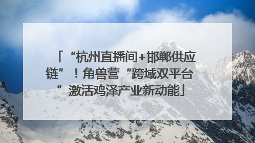 “杭州直播间+邯郸供应链”！角兽营“跨域双平台”激活鸡泽产业新动能