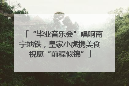 “毕业音乐会”唱响南宁地铁，皇家小虎携美食祝愿“前程似锦”