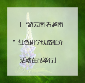 “游云南·看越南”红色研学线路推介活动在昆举行