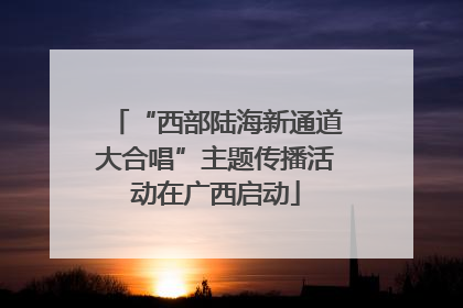 “西部陆海新通道大合唱”主题传播活动在广西启动
