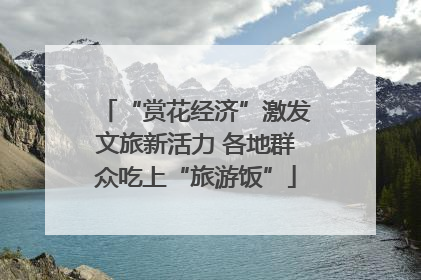 “赏花经济”激发文旅新活力 各地群众吃上“旅游饭”
