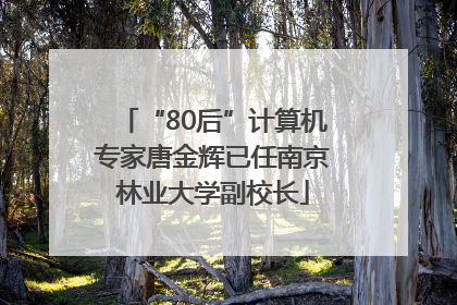 “80后”计算机专家唐金辉已任南京林业大学副校长