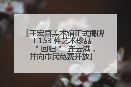 王宏喜美术馆正式揭牌！153 件艺术珍品 “ 回归 ” 连云港，并向市民免费开放