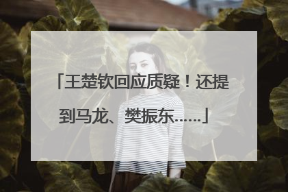 王楚钦回应质疑！还提到马龙、樊振东……