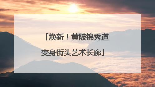 焕新！黄陂锦秀道变身街头艺术长廊