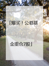 爆买！公募基金重仓7股
