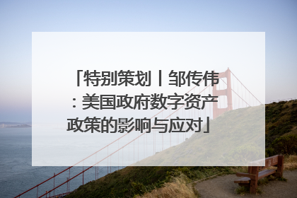 特别策划丨邹传伟：美国政府数字资产政策的影响与应对