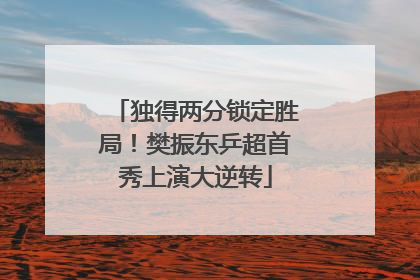 独得两分锁定胜局！樊振东乒超首秀上演大逆转