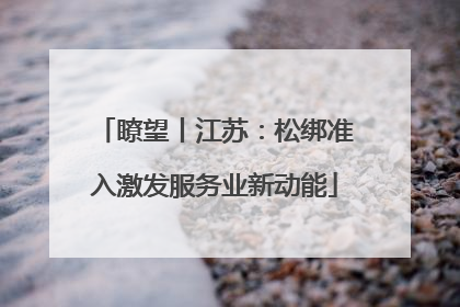 瞭望丨江苏：松绑准入激发服务业新动能