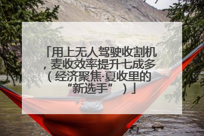 用上无人驾驶收割机，麦收效率提升七成多（经济聚焦·夏收里的“新选手”）