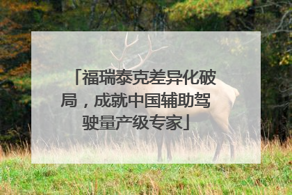 福瑞泰克差异化破局，成就中国辅助驾驶量产级专家