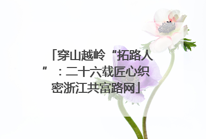 穿山越岭“拓路人”：二十六载匠心织密浙江共富路网
