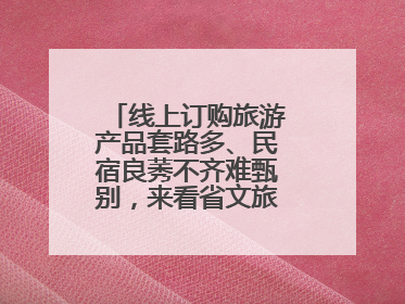 线上订购旅游产品套路多、民宿良莠不齐难甄别，来看省文旅厅如何回应？