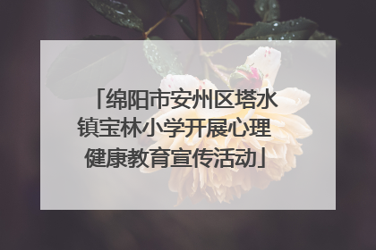 绵阳市安州区塔水镇宝林小学开展心理健康教育宣传活动