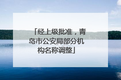 经上级批准，青岛市公安局部分机构名称调整
