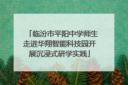 临汾市平阳中学师生走进华翔智能科技园开展沉浸式研学实践