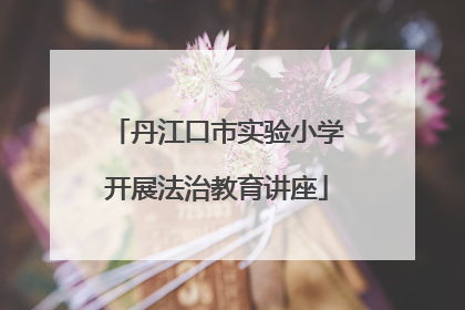 丹江口市实验小学开展法治教育讲座