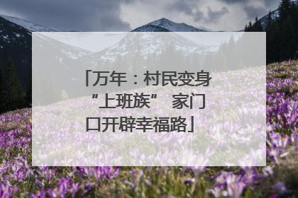 万年：村民变身“上班族” 家门口开辟幸福路