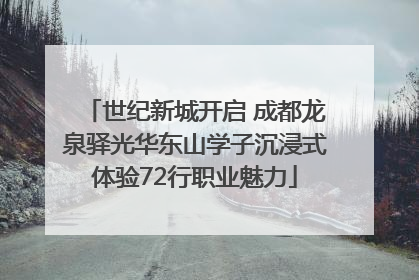 世纪新城开启 成都龙泉驿光华东山学子沉浸式体验72行职业魅力