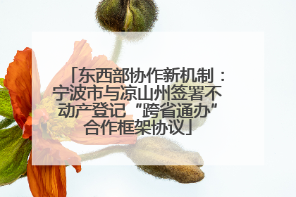 东西部协作新机制：宁波市与凉山州签署不动产登记“跨省通办”合作框架协议
