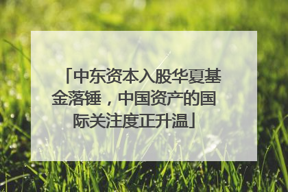 中东资本入股华夏基金落锤，中国资产的国际关注度正升温