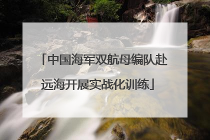 中国海军双航母编队赴远海开展实战化训练
