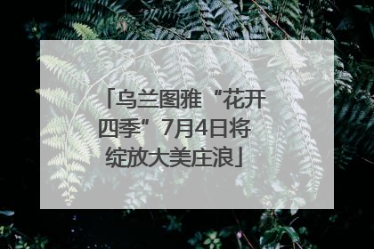 乌兰图雅“花开四季”7月4日将绽放大美庄浪