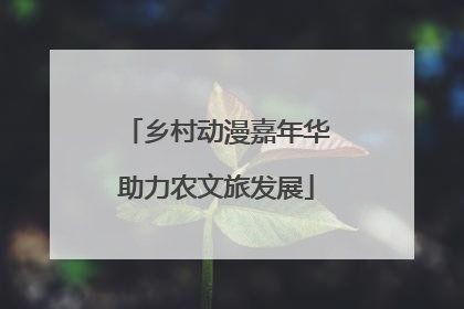 乡村动漫嘉年华助力农文旅发展