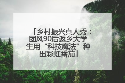 乡村振兴真人秀：团风90后返乡大学生用“科技魔法”种出彩虹番茄