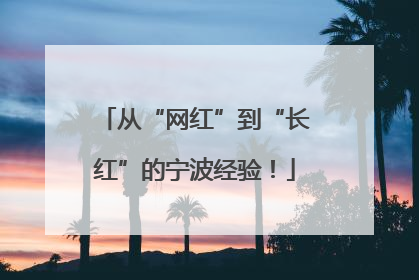 从“网红”到“长红”的宁波经验！