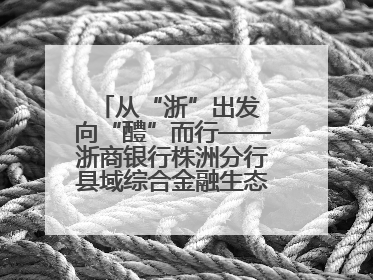 从“浙”出发 向“醴”而行——浙商银行株洲分行县域综合金融生态建设纪实