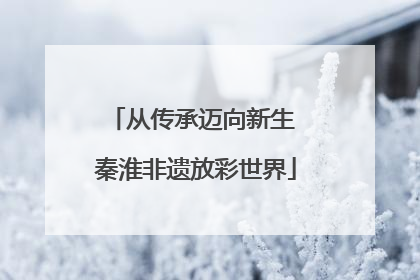 从传承迈向新生 秦淮非遗放彩世界