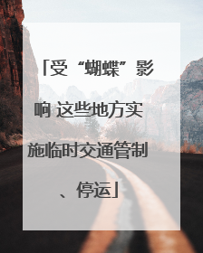 受“蝴蝶”影响 这些地方实施临时交通管制、停运