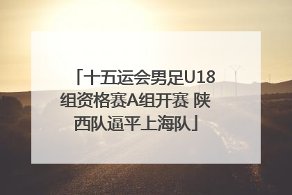 十五运会男足U18组资格赛A组开赛 陕西队逼平上海队