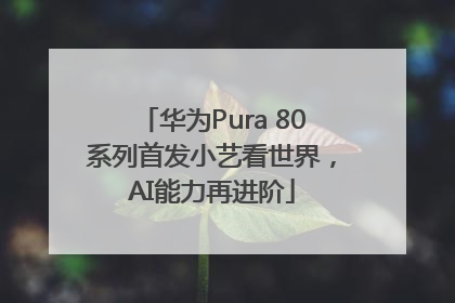 华为Pura 80系列首发小艺看世界，AI能力再进阶