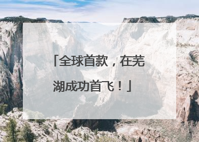 全球首款，在芜湖成功首飞！