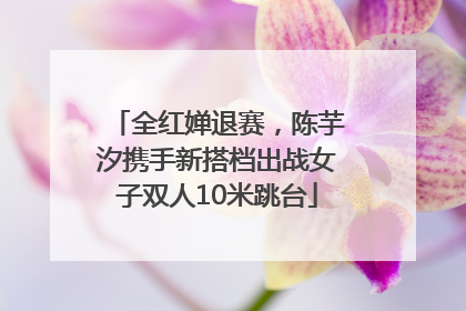 全红婵退赛，陈芋汐携手新搭档出战女子双人10米跳台