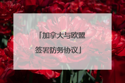加拿大与欧盟签署防务协议