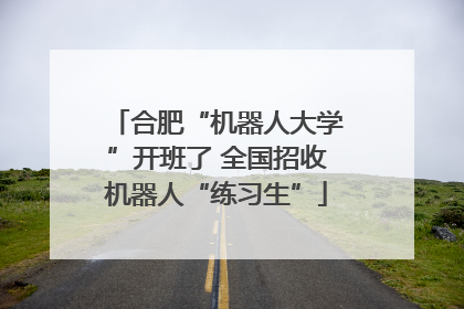 合肥“机器人大学”开班了 全国招收机器人“练习生”