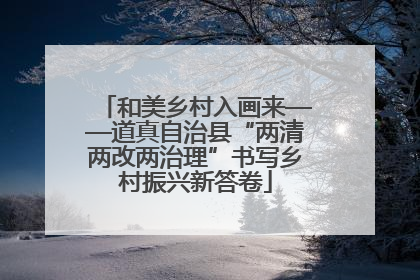 和美乡村入画来——道真自治县“两清两改两治理”书写乡村振兴新答卷