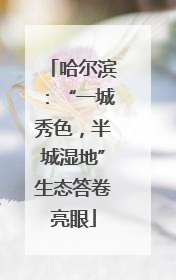 哈尔滨：“一城秀色，半城湿地”生态答卷亮眼