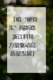啃“硬骨头”闯新路 浙江科技力量驱动高质量发展