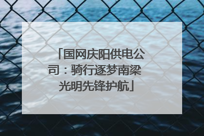 国网庆阳供电公司：骑行逐梦南梁 光明先锋护航